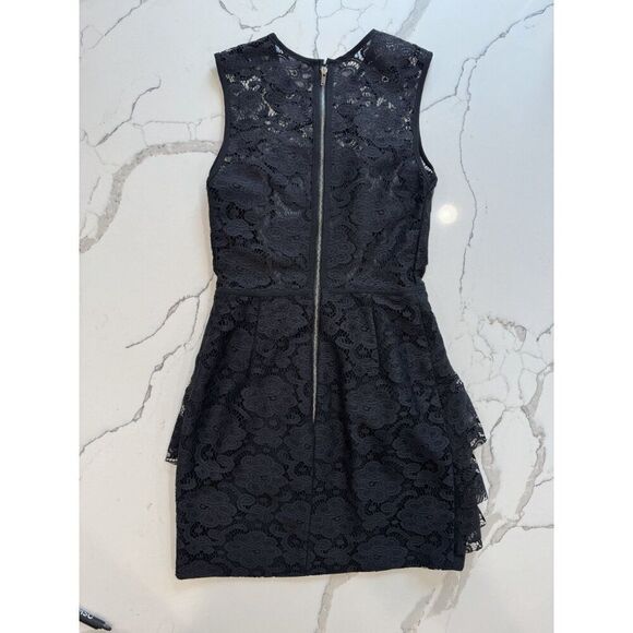 Jill Stuart Lace Mini Dress in Black Size 4 - Picture 2 of 3
